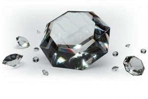 Diamant als Symbol für Positionierung