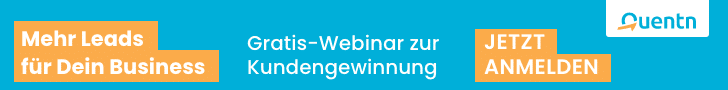 Mehr Leads für Dein Business - Gratis-Webinar von Quentn